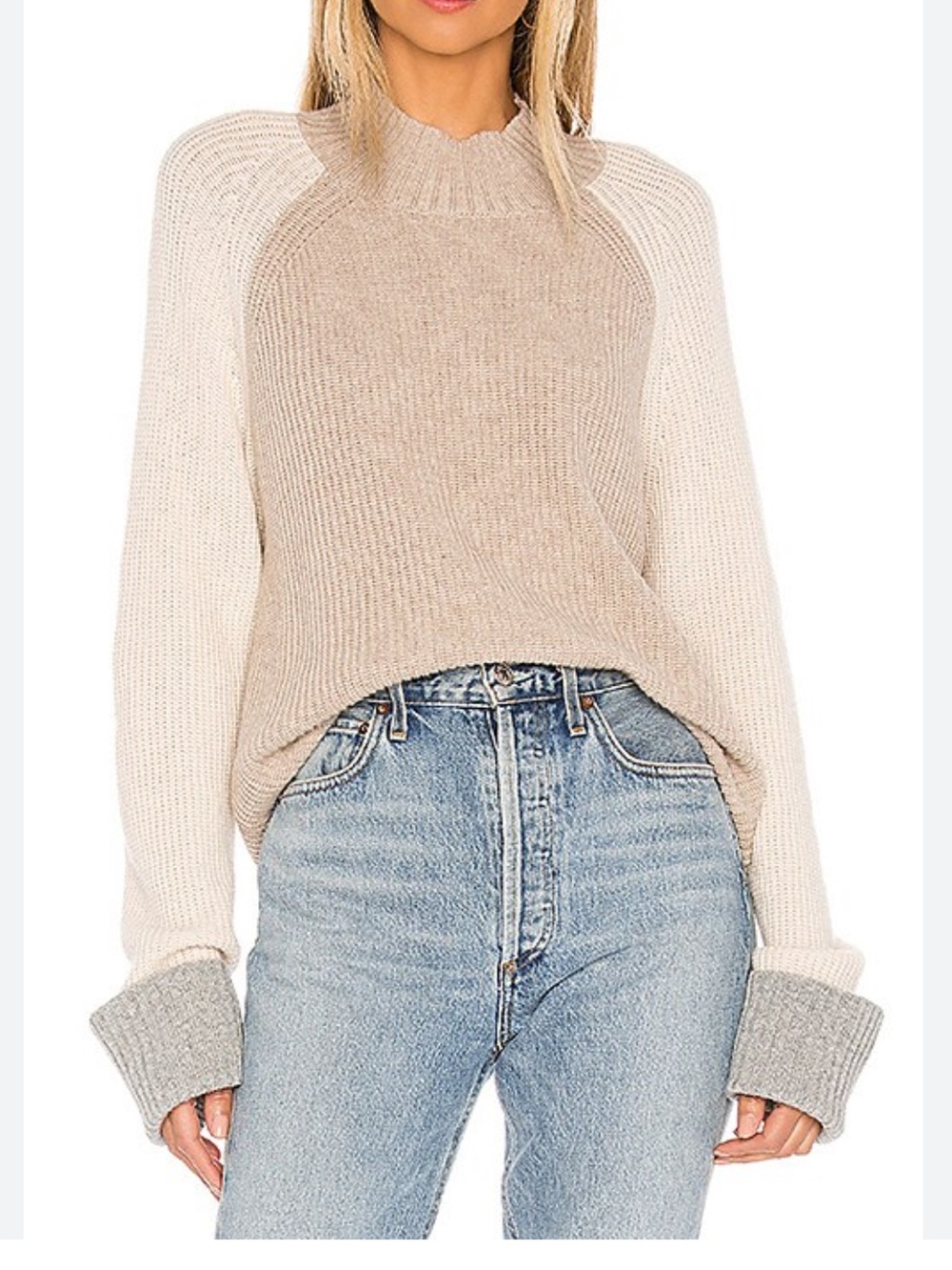 SPLENDID ALTA COLOR BLOCK CASHMERE
BLEND SWEATER